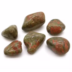 African Tumble Stones - Unakite - Large - 6pcs