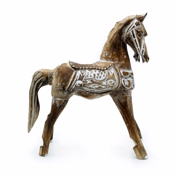 Antikk Hest 32 Cm Stor - Bilde 4