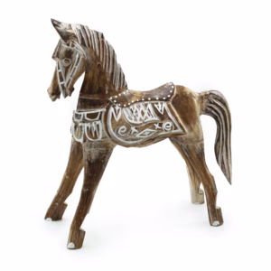 Antikk Hest 32 cm Stor