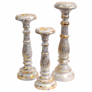 Candle Stand - White Gold - Large