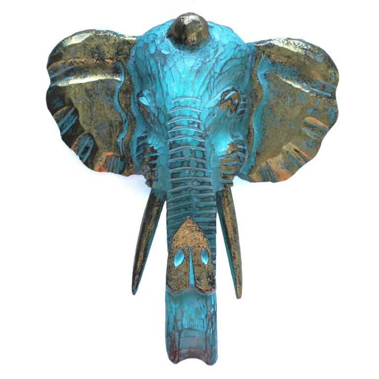 Large-Elephant-Head-Gold-Turquoise