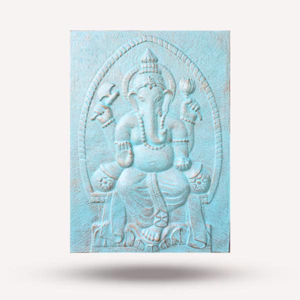Ganpati Jernramme Turkis Relieff - 0,7x1M Stor