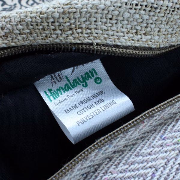 Large Hemp Backpack - Rope & Pockets Style - Image 3