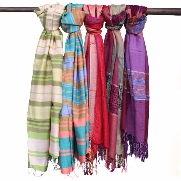 Store Indiske Bohoskjerf - 75x180cm - Tilfeldig Lilla