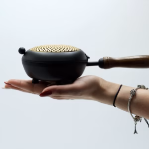 Iron Censer Incense Burner - Gold Detail - Large