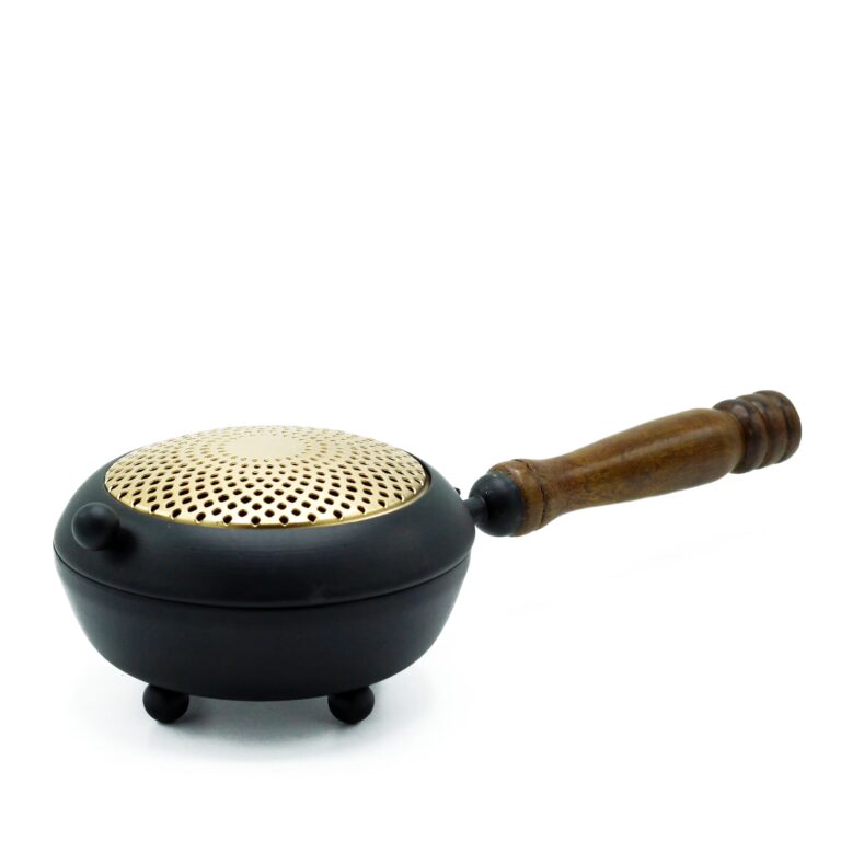 Large-Iron-Censer-Incense-Burner-Gold-detail