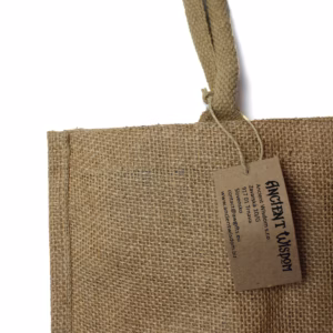 Jute - Einkaufstasche mit Flaschenhalter - Groß