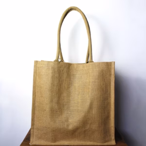 Jute - Einkaufstasche mit Flaschenhalter - Groß