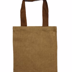 Large Jute Tote Bag - Brown Colour Handle