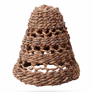 Naturlig Lampeskjerm Av Bananblad - H:36xd:34Cm