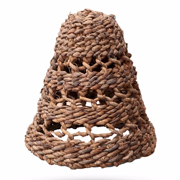 Naturlig Lampeskjerm Av Bananblad - H:36xd:34Cm