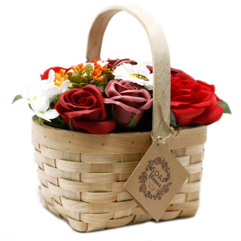 Large-Red-Bouquet-in-Wicker-Basket