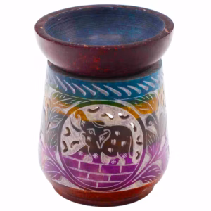Quemador de Aceite Grande de Esteatita - Elefante - Cinco Colores
