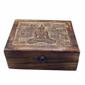 Stort Minnesmerke I Tre 20x15x7,5 cm - Buddha