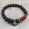 Lava Stone Bracelet - Axe-head Carnelian - Image 2