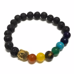 Armbånd Av Lavastein - Buddha Chakra