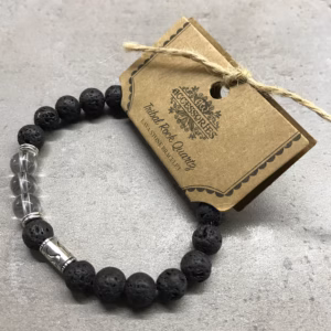 Armband av Lavasten - Buddha Rosenkvarts
