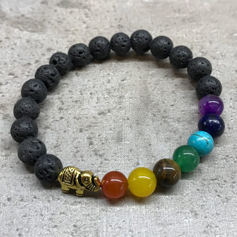 Lava-Stone-Bracelet-Elephant-Chakra