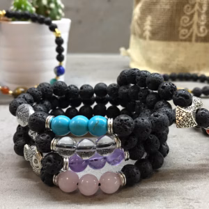Lava Stone Bracelet - Elephant Chakra