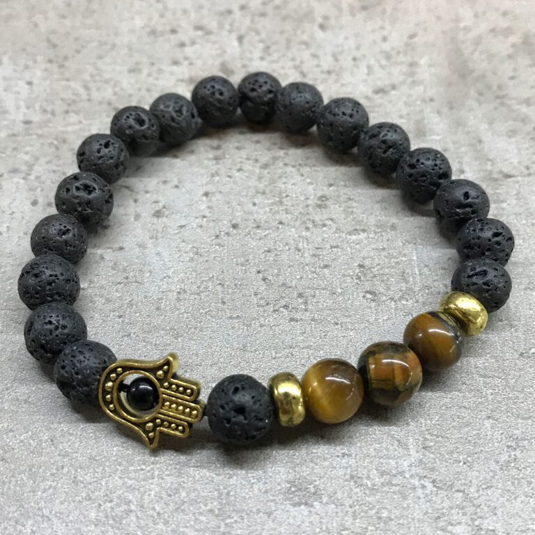 Lava-Stone-Bracelet-Hamsa-Tiger-eye