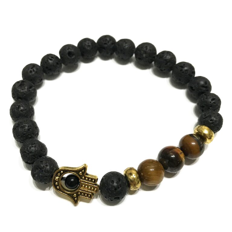Lava-Stone-Bracelet-Hamsa-Tiger-eye