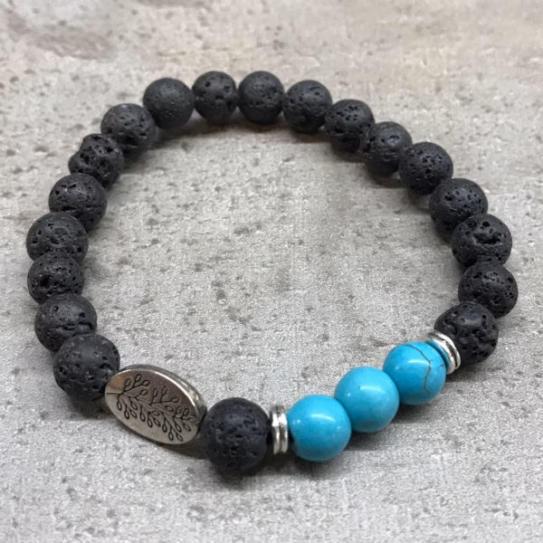 Armbånd Av Lavastein - Leaf Turquoise - Bilde 2