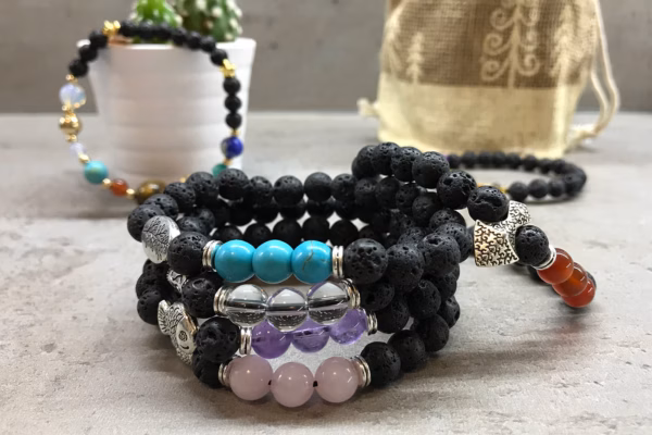 Armbånd Av Lavastein - Leaf Turquoise - Bilde 3