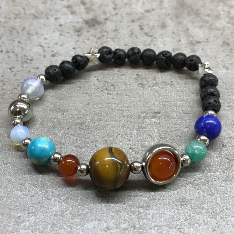 Lava-Stone-Bracelet-Silver-Solar-System