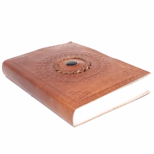 Leather Black Onyx Notebook 17x12cm