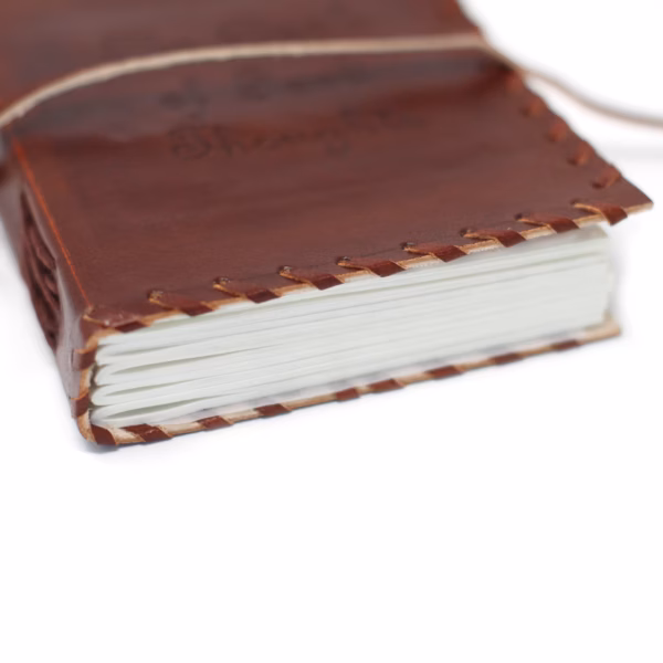 Carnet En Cuir Recueil De Pensées Avec Étui (6x4") – Image 2