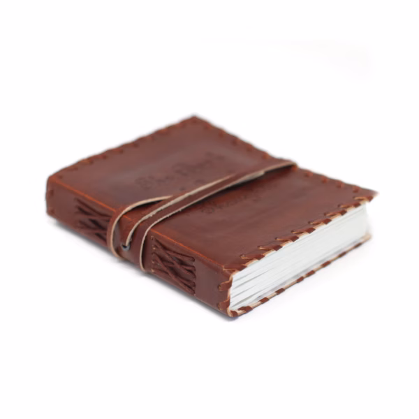 Carnet En Cuir Recueil De Pensées Avec Étui (6x4")