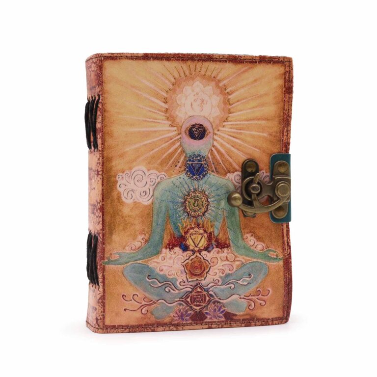Leather-Buddha-Seven-Chakra-Deckle-edge-Notebook-7x5