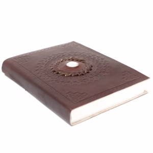 Månesten - Notesbog i Læder - 17x12cm
