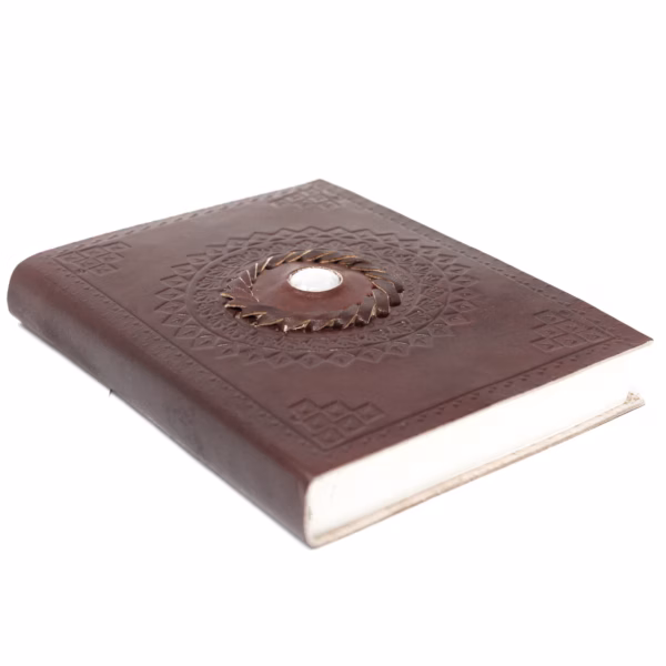 Leather Moonstone Notebook 17x12 cm - Image 2