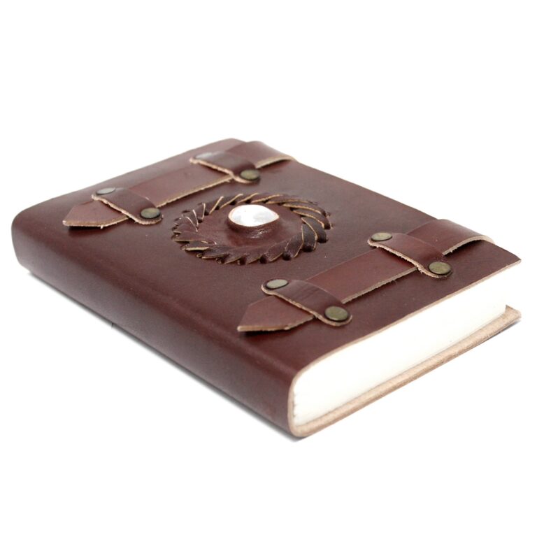 Leather-Moonstone-with-Belts-Notebook-15x10-cm