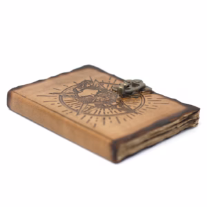 Ledernotizbuch - Pentagramm & Totenkopf - 18x13cm