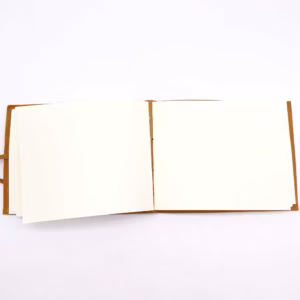 Läderbunden Skissbok - Gyllene Träd - 144 sidor - 18x23cm