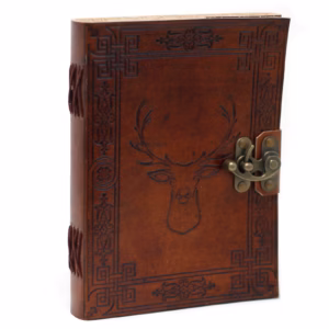 Leather Stag Notebook - 20x15cm