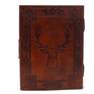 Leather Stag Notebook - 20x15cm