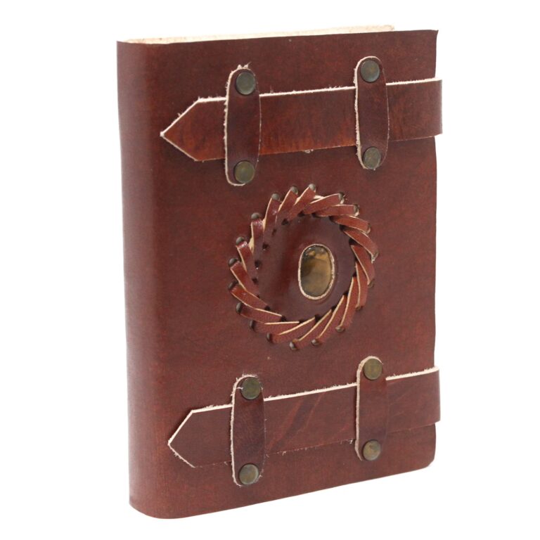 Leather-Tigereye-with-Belts-Notebook-15x10-cm