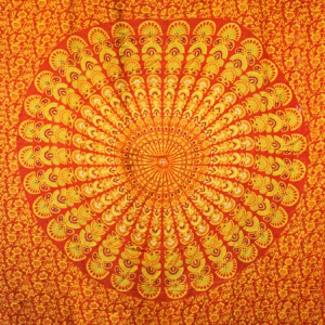 Mandala Saronger - Orange & Lime