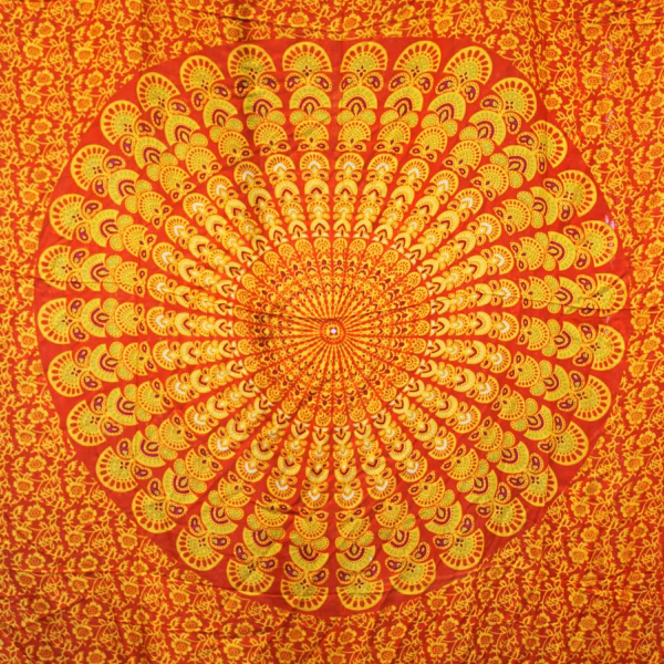 Pareo Con Diseño Mandala - Naranja - Imagen 3