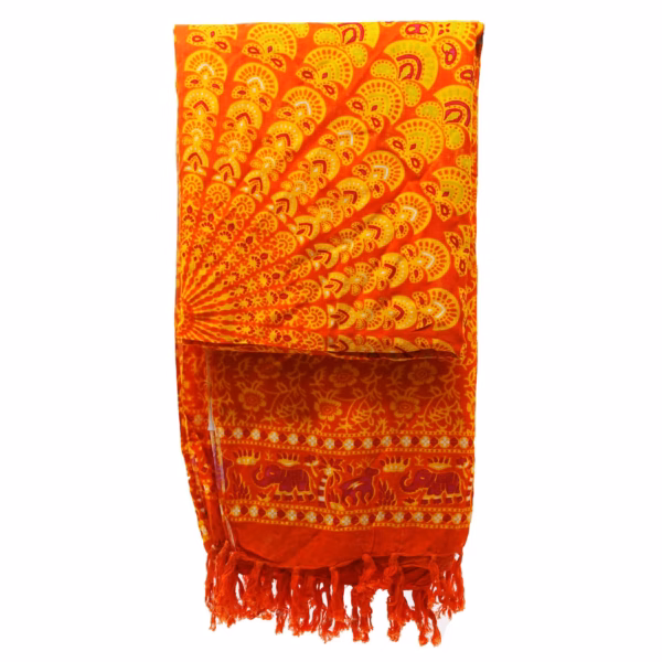Pareo Con Diseño Mandala - Naranja - Imagen 4