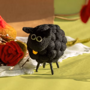 Filzschaf - Schwarz - Klein