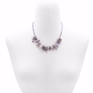 Langstein - Edelstein - Halskette - Amethyst