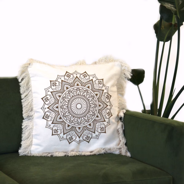 Lotus Mandala  Cushion - 45x45cm - bronze – Bild 3