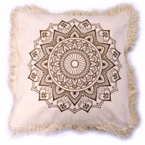 Lotus Mandala Pute - 45x45cm - Bronse