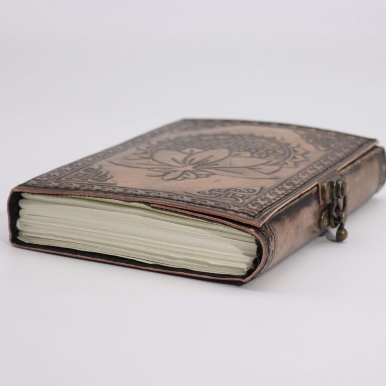 Lotus-Mandala-Esoteric-Notebook-Antique-Grey-200-pages-Stich-Edge-17.5x12