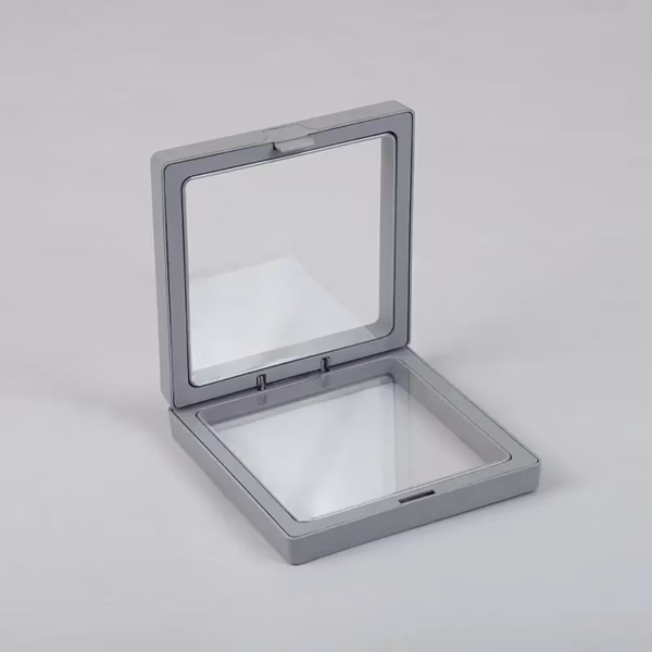 3D Flytende Ramme Display 11x11cm - Grå Stor