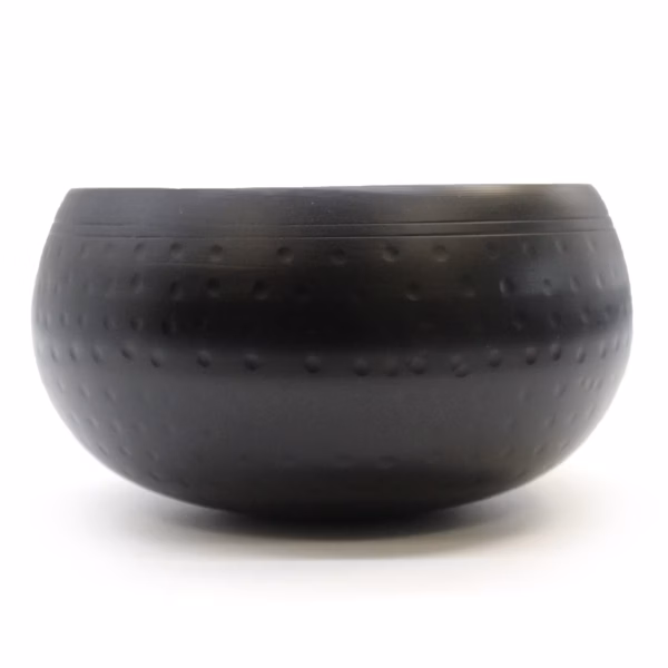 Svart, Slått Bolle - 18 cm Stor - Bilde 2